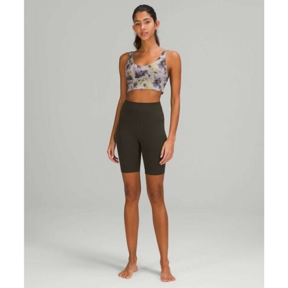 LULULEMON Align Reversible Bra Size 4 Radial Tie Dye Mauve Grey Multi - Picture 2 of 9